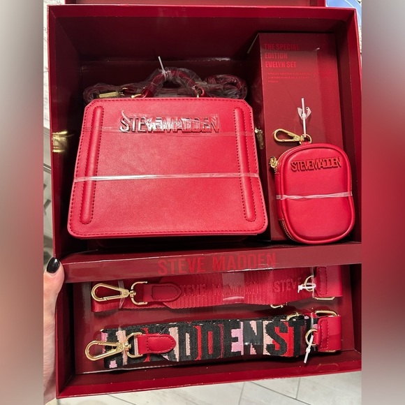 Steve Madden Handbags - Steve Madden Bold Red Accessory Collection
